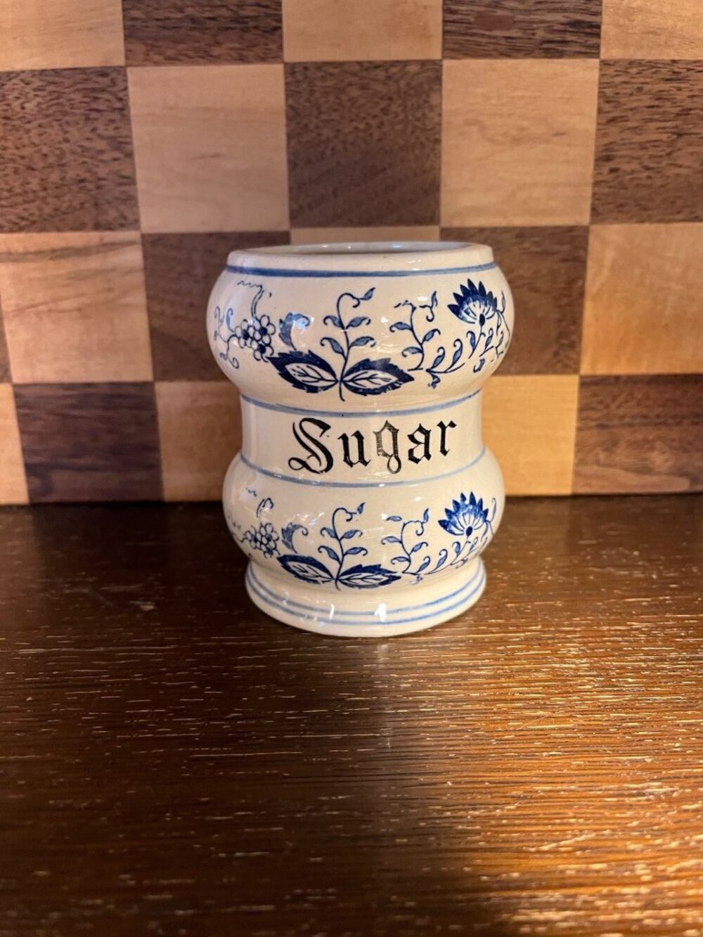 Blue Onion Sugar Jar, no lid